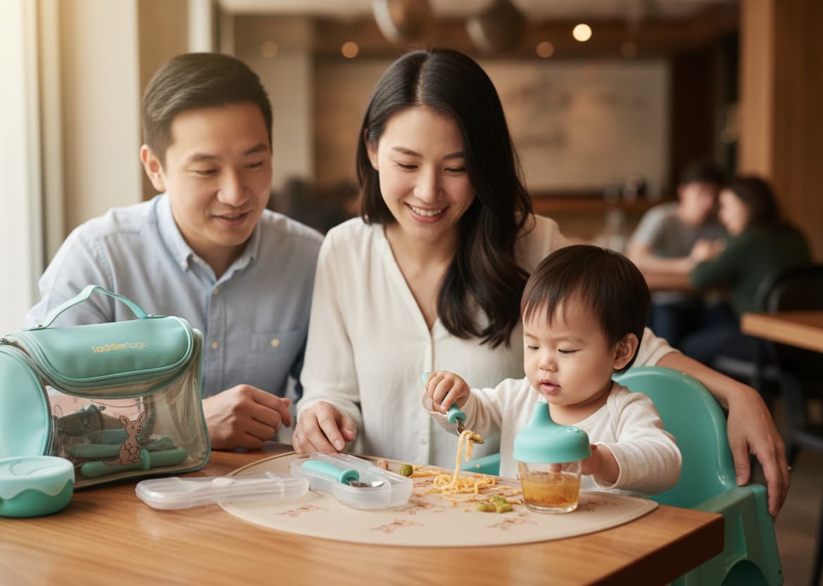 Family enjoying noodles with the kit